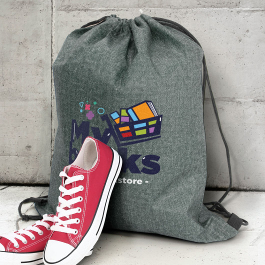 Feature Heather Drawstring Backpacks